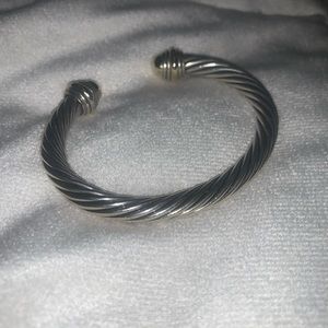 Cable Classics Bracelet with 14k gold, 7mm